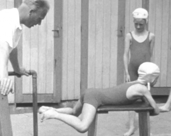 Zwembad Huizum droog oefenen